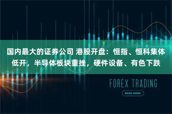 国内最大的证券公司 港股开盘：恒指、恒科集体低开，半导体板块重挫，硬件设备、有色下跌